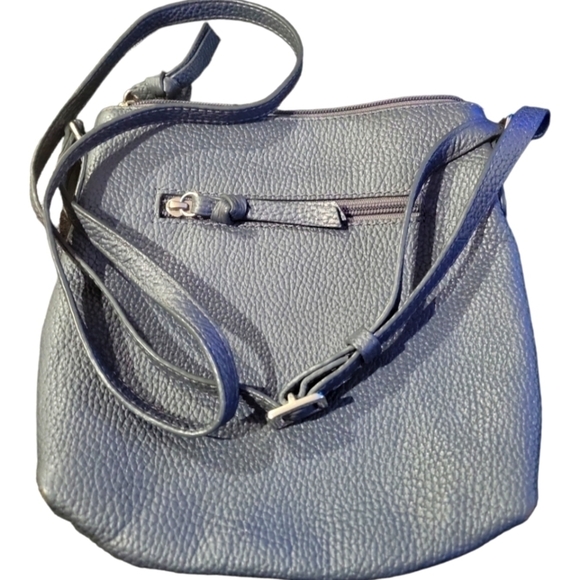 Hadaki Handbags - Hadaki Pebbled Leather Susan Crossbody Gray